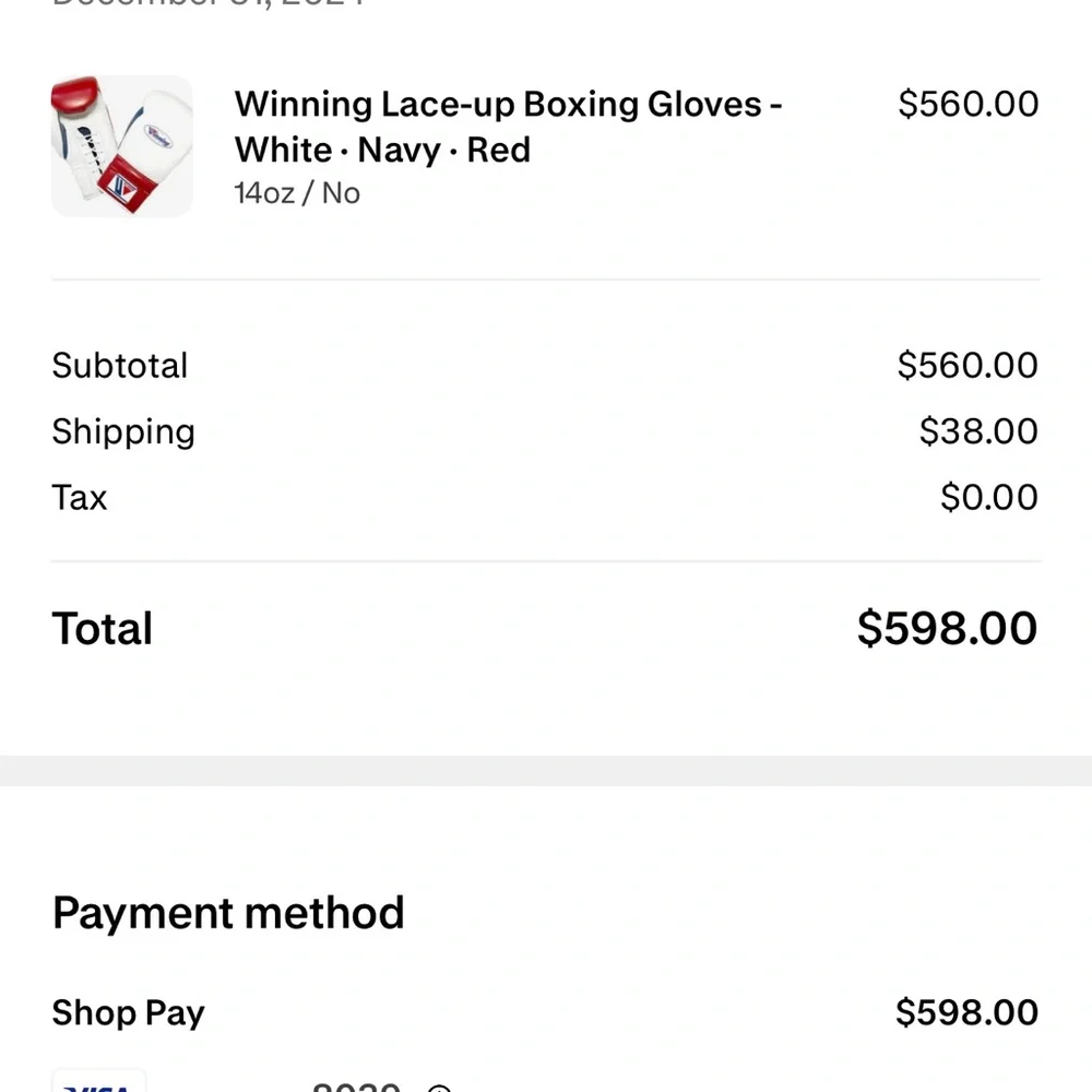 Winning Red and White Boxing Gloves - Picture 4 of 4